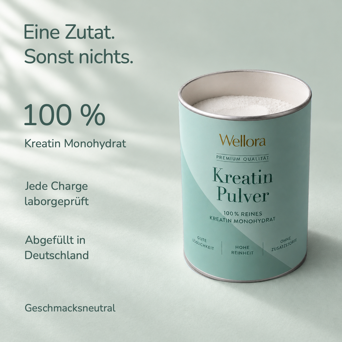 Wellora, Kreatin Pulver, 450g