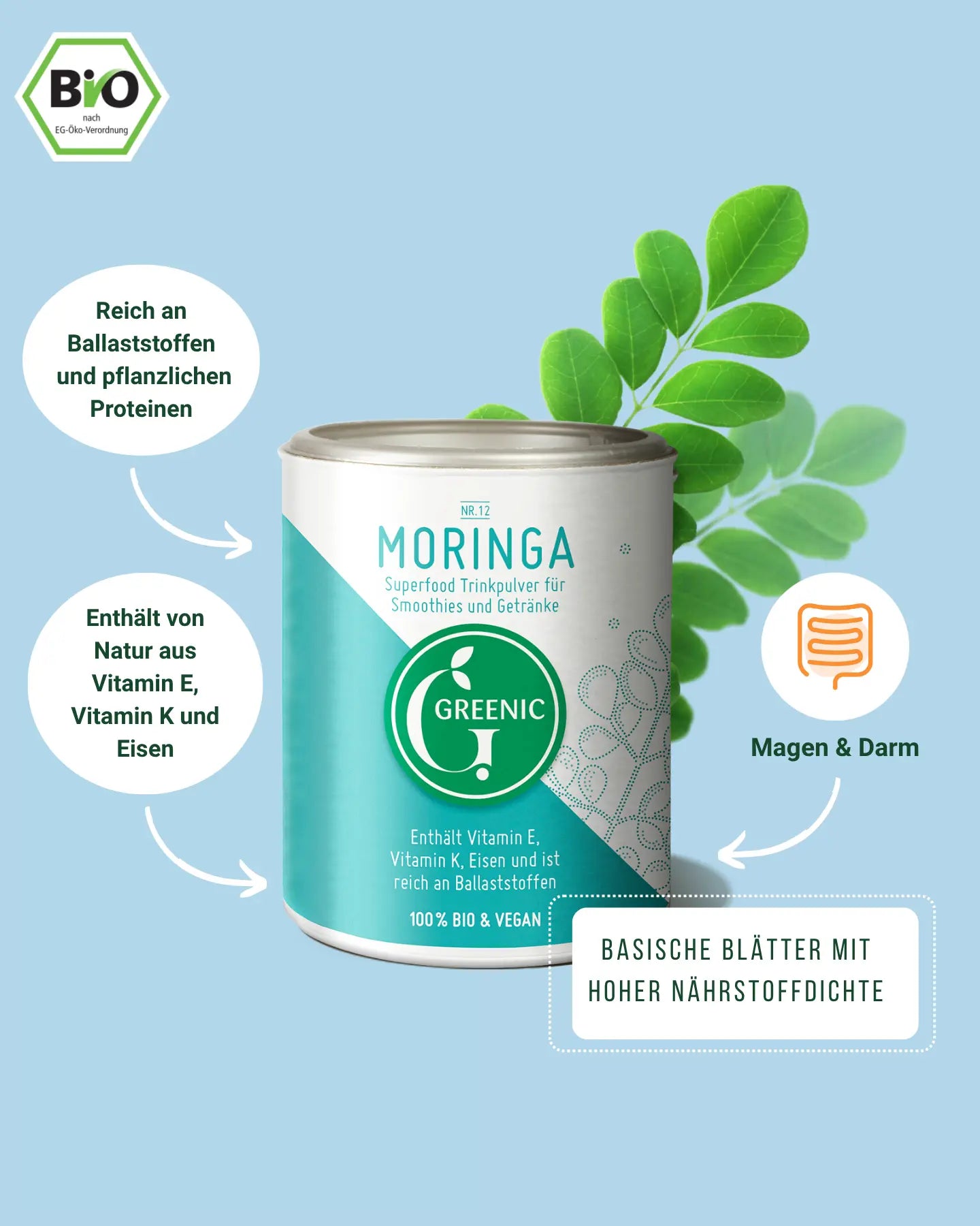 Greenic Moringa Produktinfo