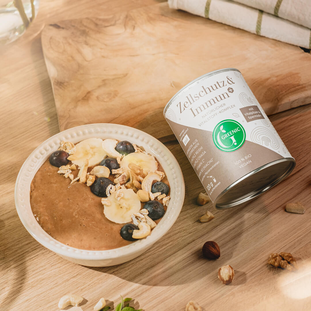 Zellschutz & Immun+, Bio Pulver mit Spermidin & Reishi 120g