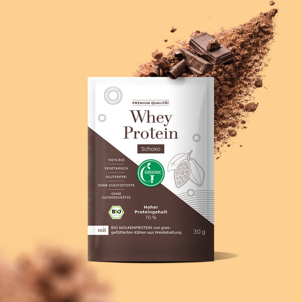Whey Protein Schoko Pulver, Proteinmischung, 30g
