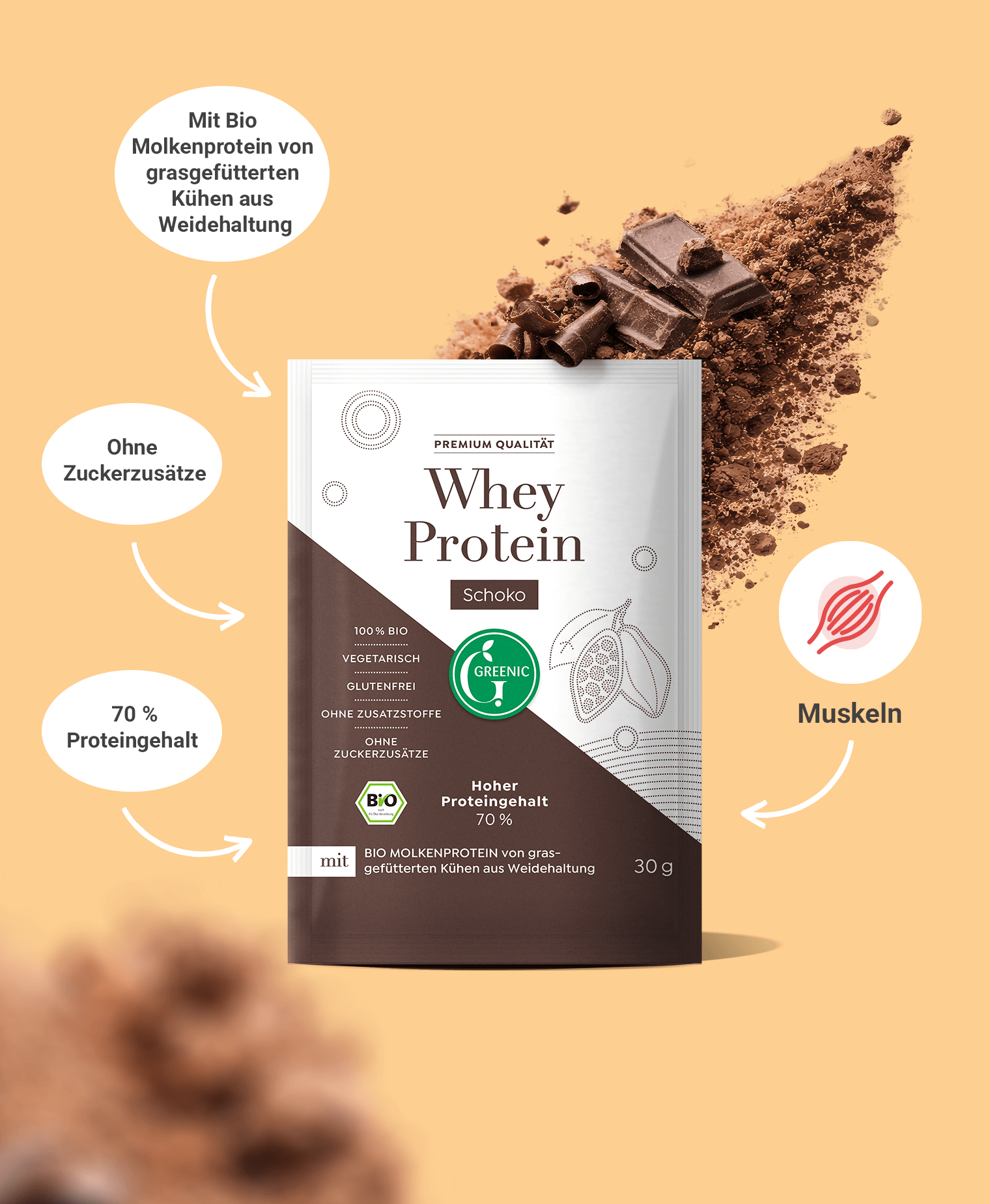 Bio Whey Protein Schoko 30g