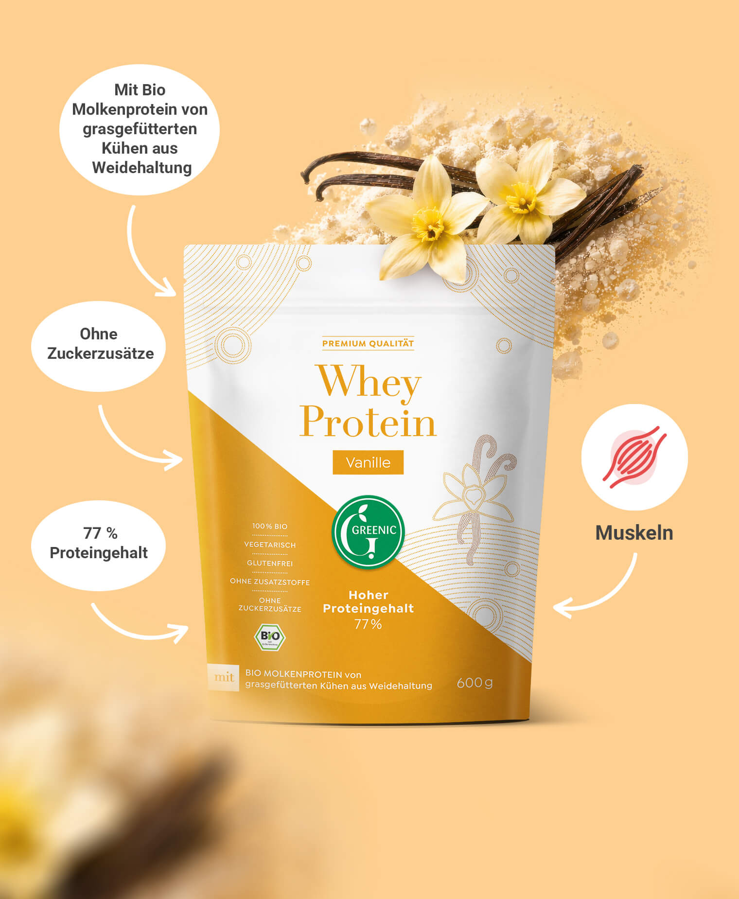 Bio Whey Protein Vanille 600g