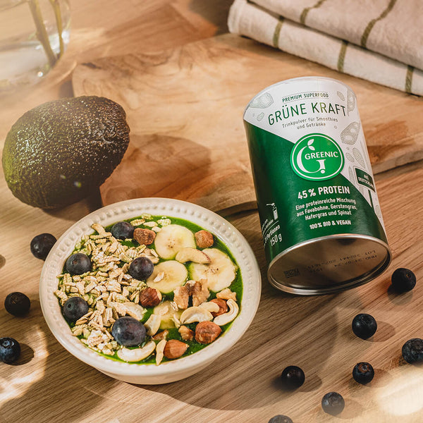 Grüne Kraft Pulver aus Deutschland, Proteinmischung, 150 g