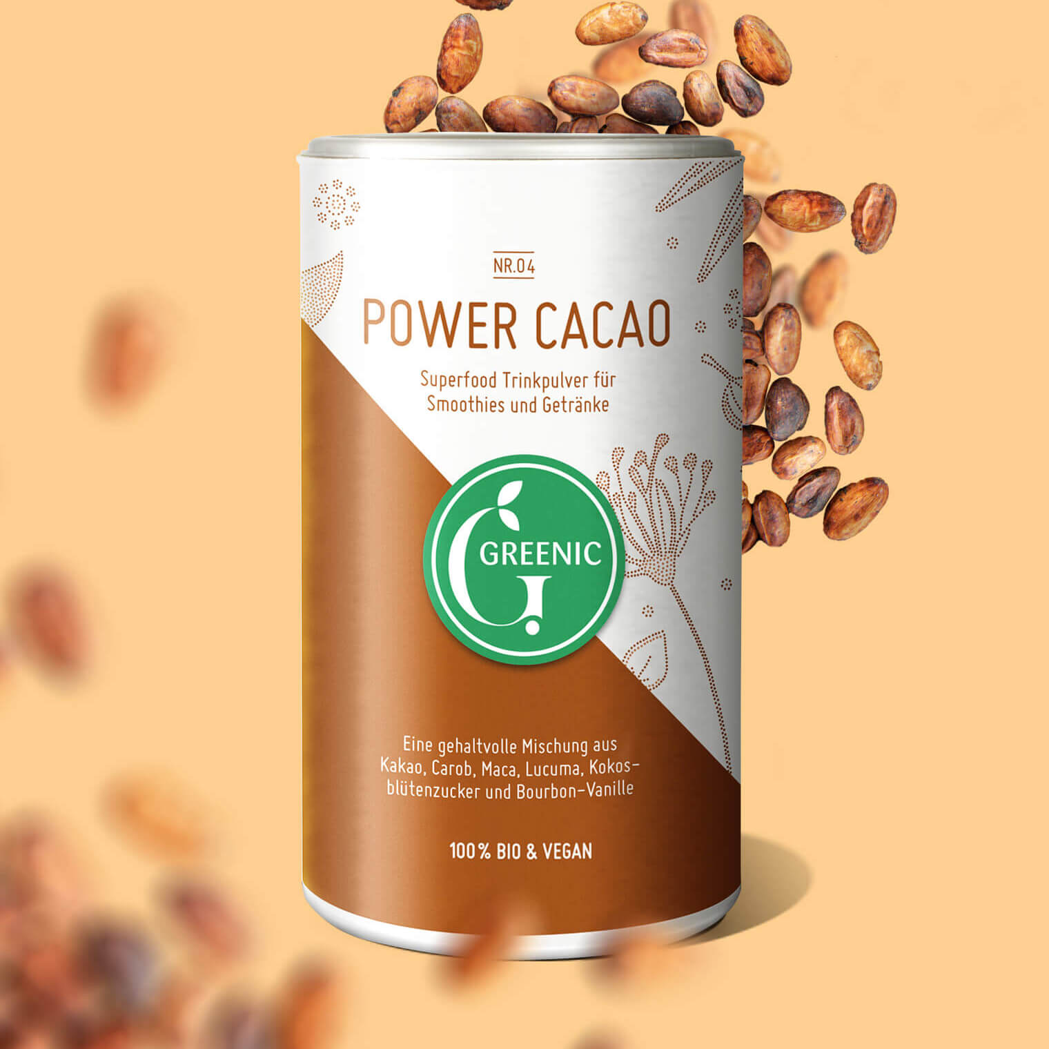 Power Cacao, Bio Superfood Kakao mit Kokosblütenzucker 175g