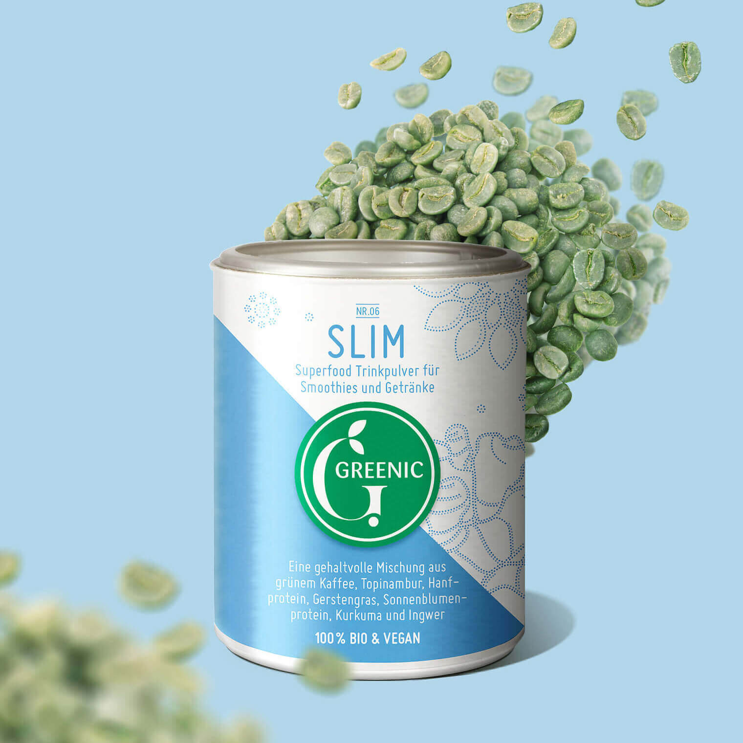 Slim, Bio Stoffwechsel Pulver mit Grünem Kaffee 100g