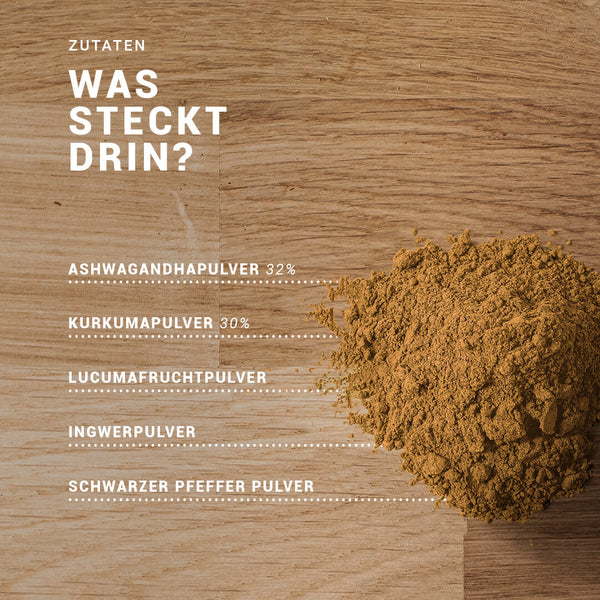 Bio Ashwagandha Kurkuma, Golden Milk Pulver 130g